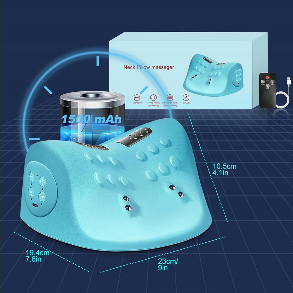 Ems Neck Massager Wireless Battery 1500 Mah Portable For Home And Office Packaging status original