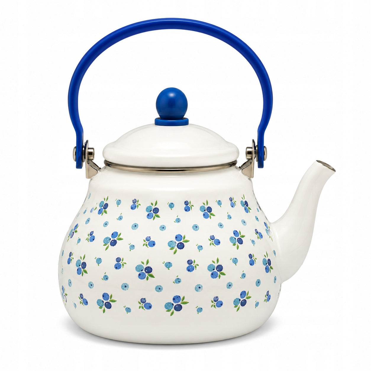 Enamel Olkusz Enamel Kettle 2 l Blueberries