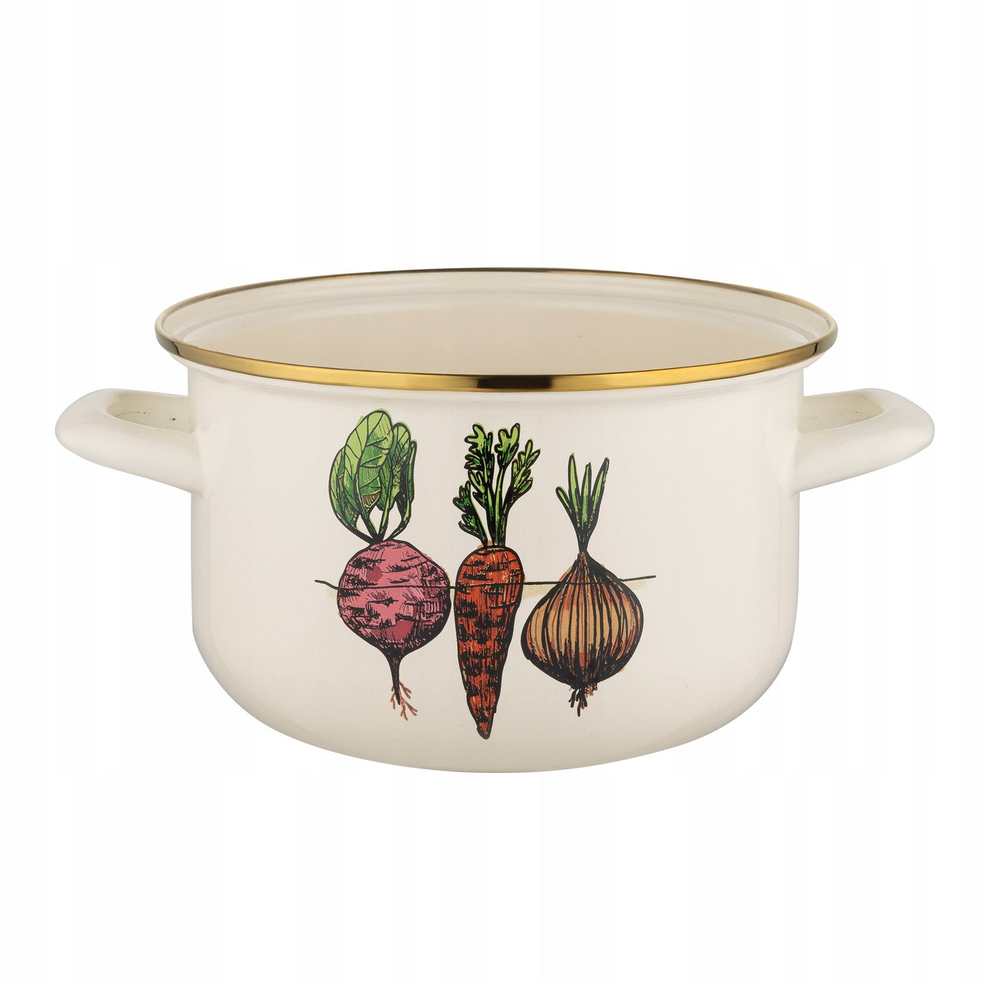 Enamel Pot Emalia Pleszew Vegetable 20cm 4.2L Induction Gas