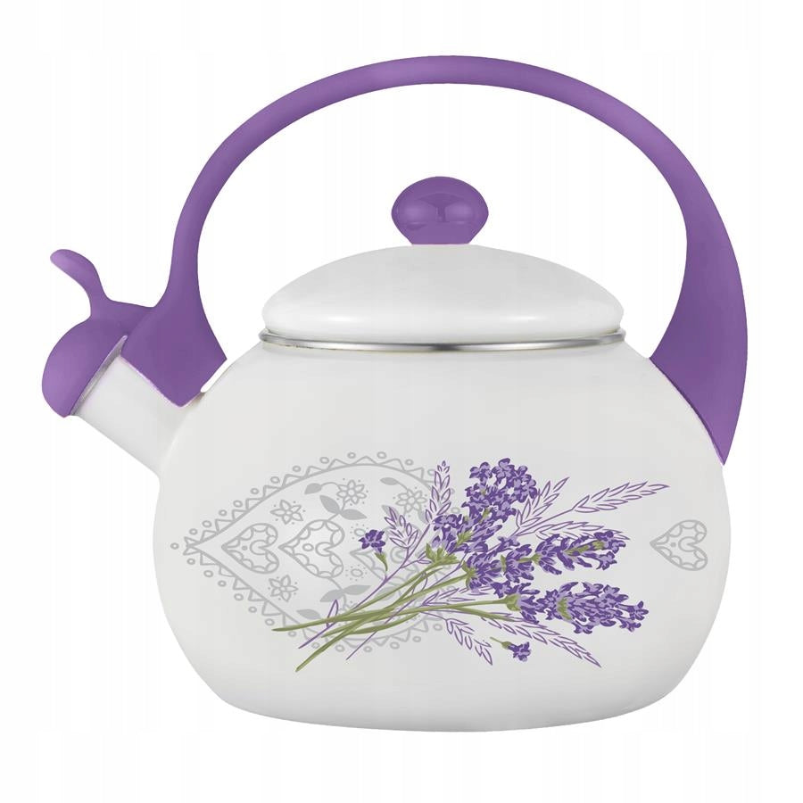 Enamel kettle 2,2L LAVENDER traditional steel for gas induction classic Manufacturer code OD3031