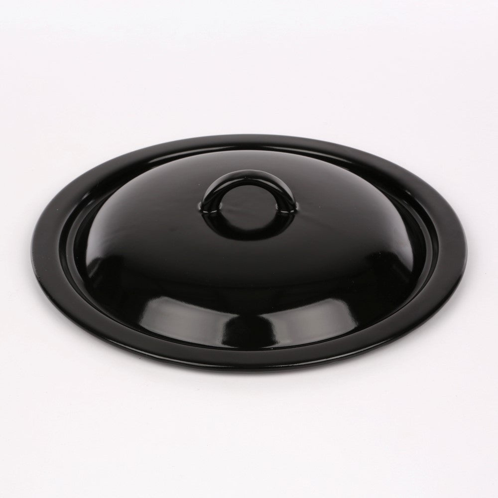 Enamel lid 24 cm black 4463