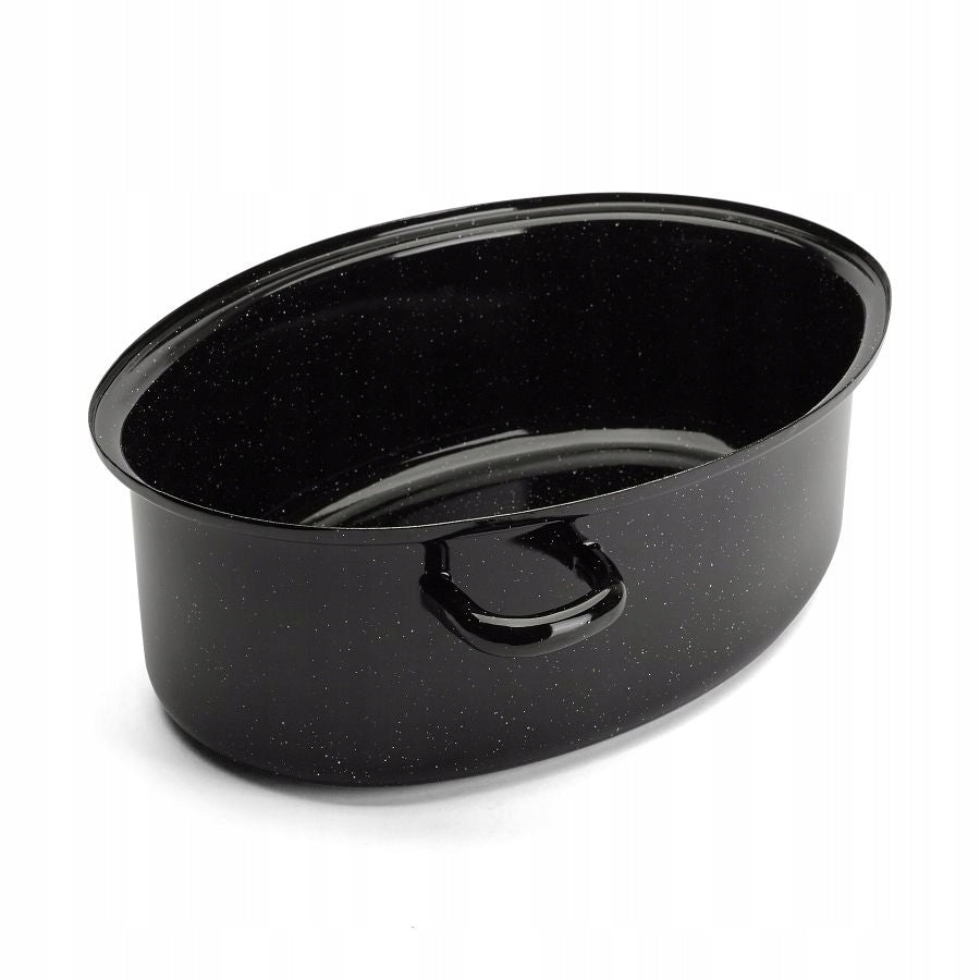 Enamel pan with cover 7l Emalia Pleszew