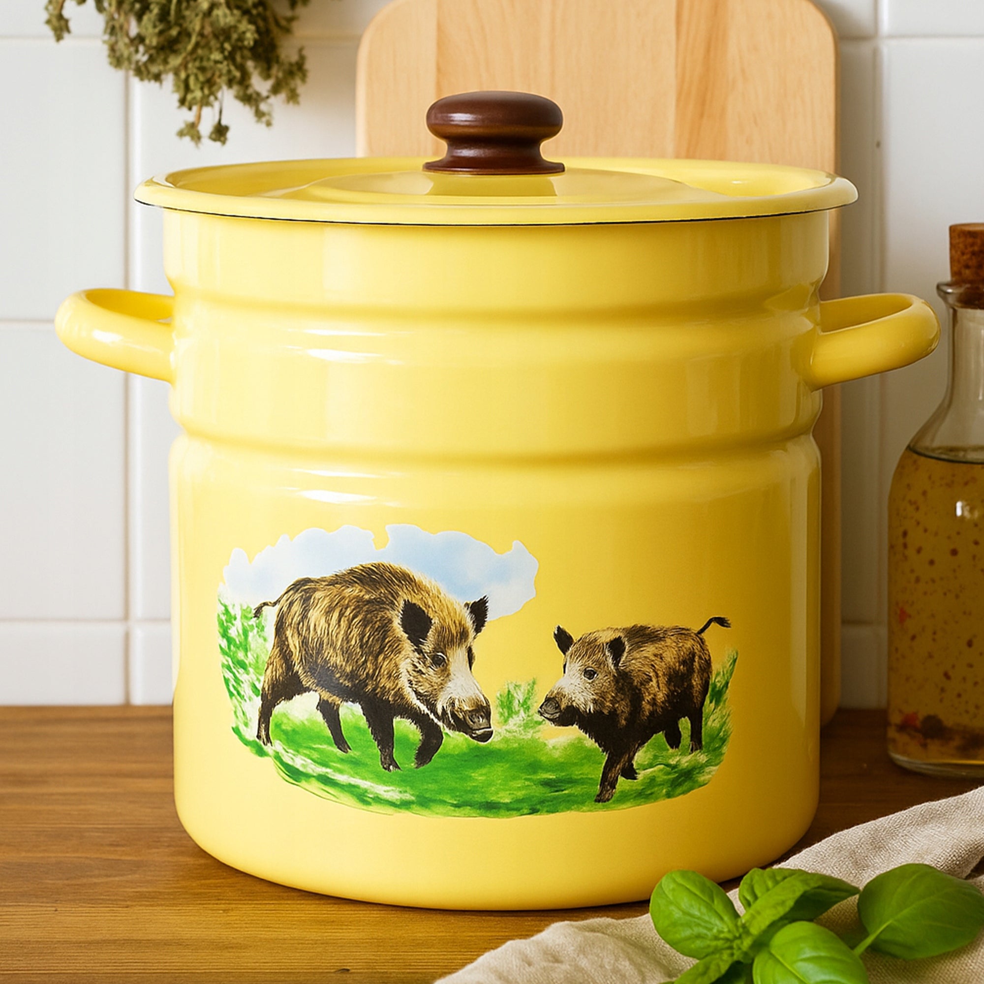 Enamel pot 12L traditional 22CM BOAR STRAIGHT SMOOTH GAS LARGE XXL EAN (GTIN) 5906358902292