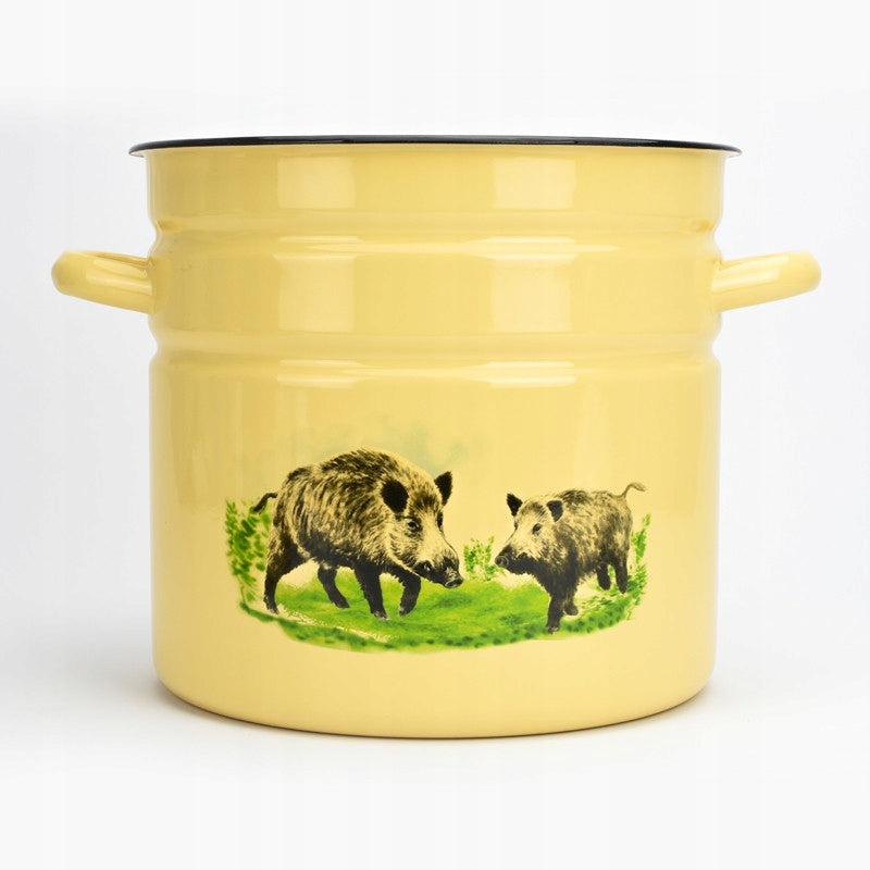 Enamel pot 12L traditional 22CM BOAR STRAIGHT SMOOTH GAS LARGE XXL Manufacturer code 5906358902292