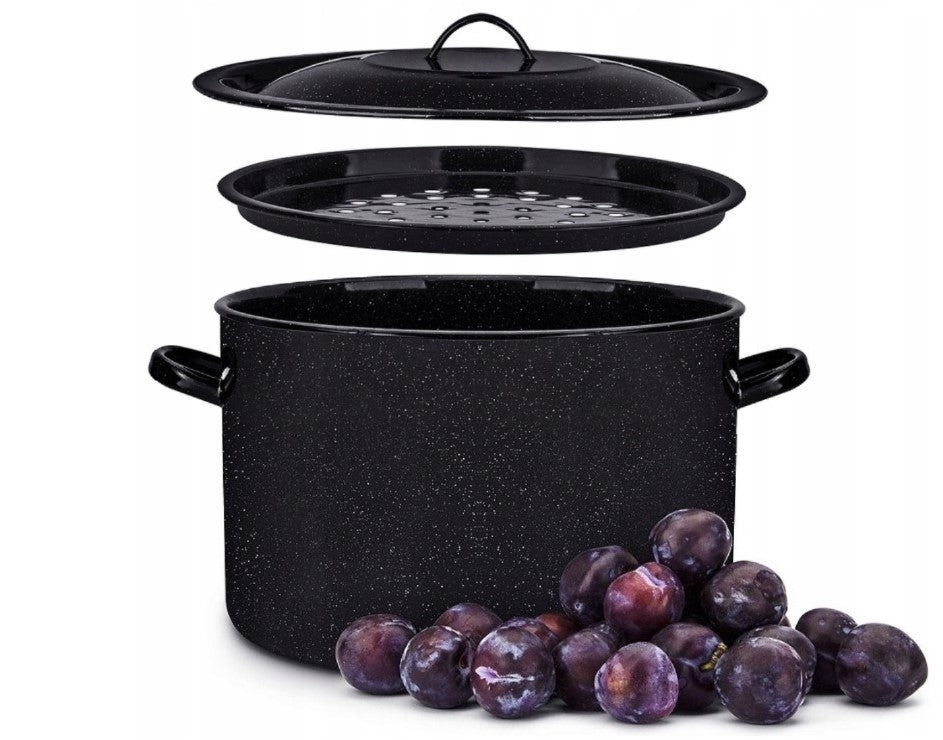 Enamel pot for cooking jars with lid 32 cm 16 l