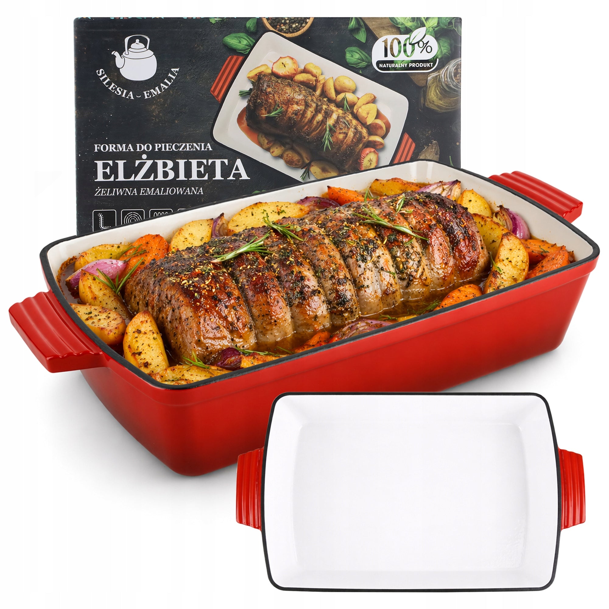 Enameled Cast Iron Brittany 3,4L BAKING MOLD DISH 33x23X7CM