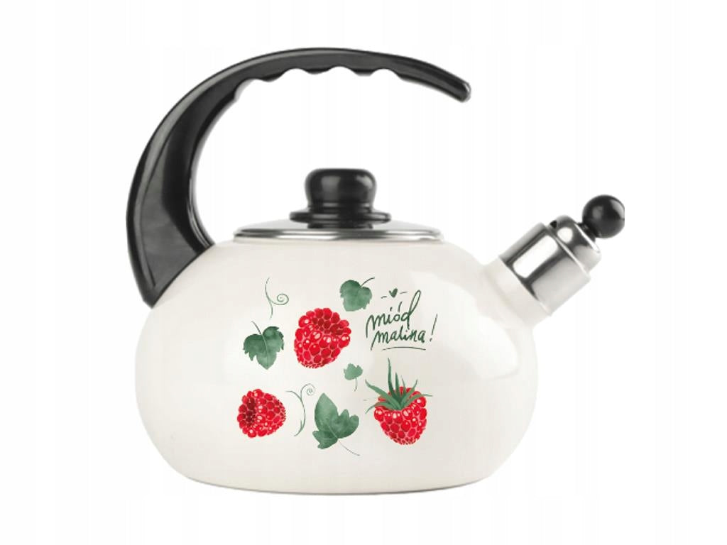Enameled Steel Kettle Emalia Pleszew 2,2L Raspberry Traditional Gas Manufacturer code 607057