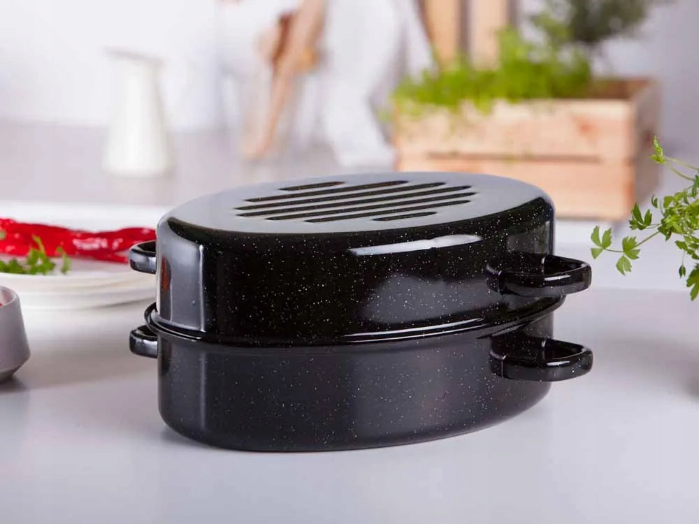 Enameled pan 5,6 l for baking gooseberry induction Silesia 30 cm Manufacturer code 02050102
