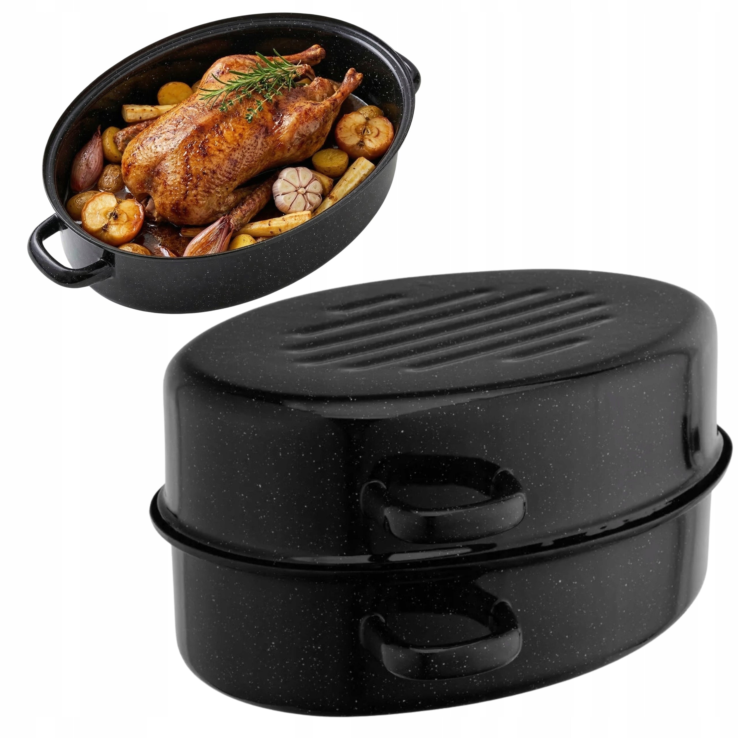 Enameled pan 5,6 l for baking gooseberry induction Silesia 30 cm