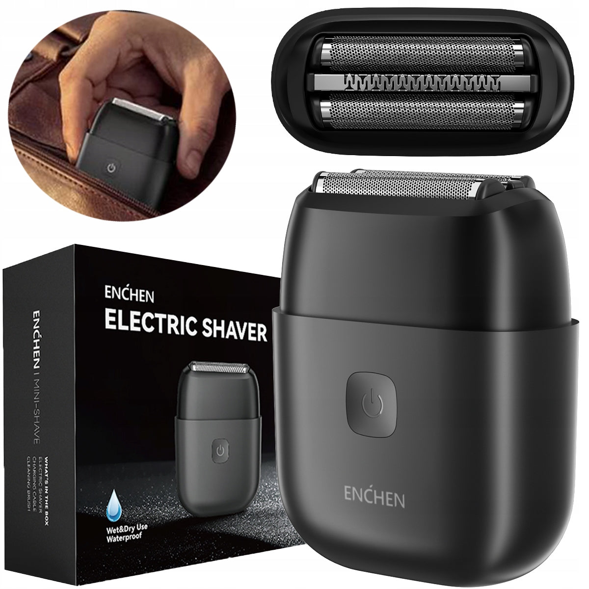 Enchen MS002 Beard Shaver Small Compact Waterproof Travel
