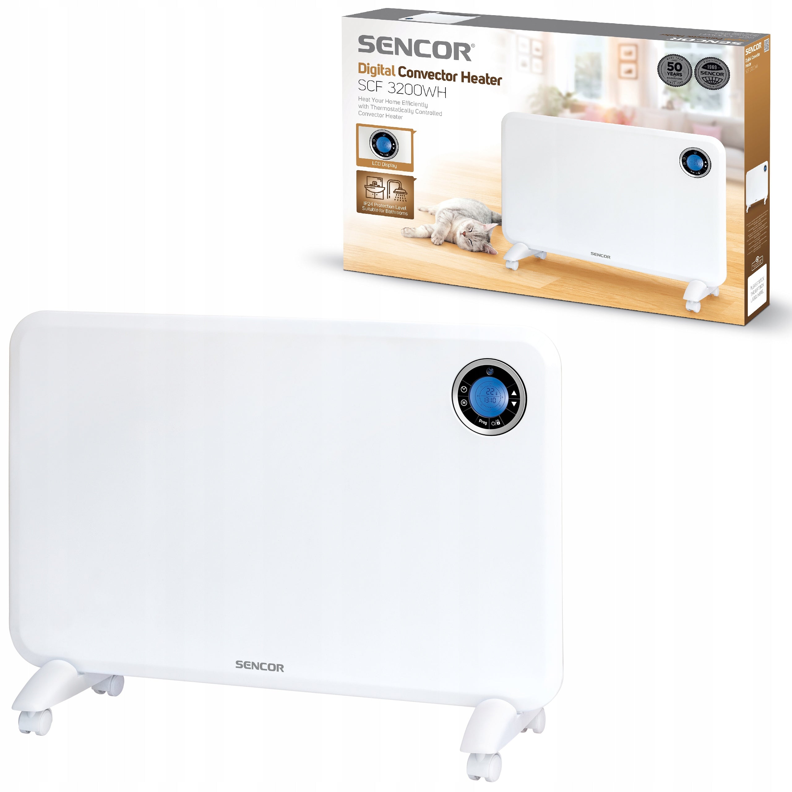 Energy Saving Electric Heater Sencor SCF 3200WH 1500W LCD