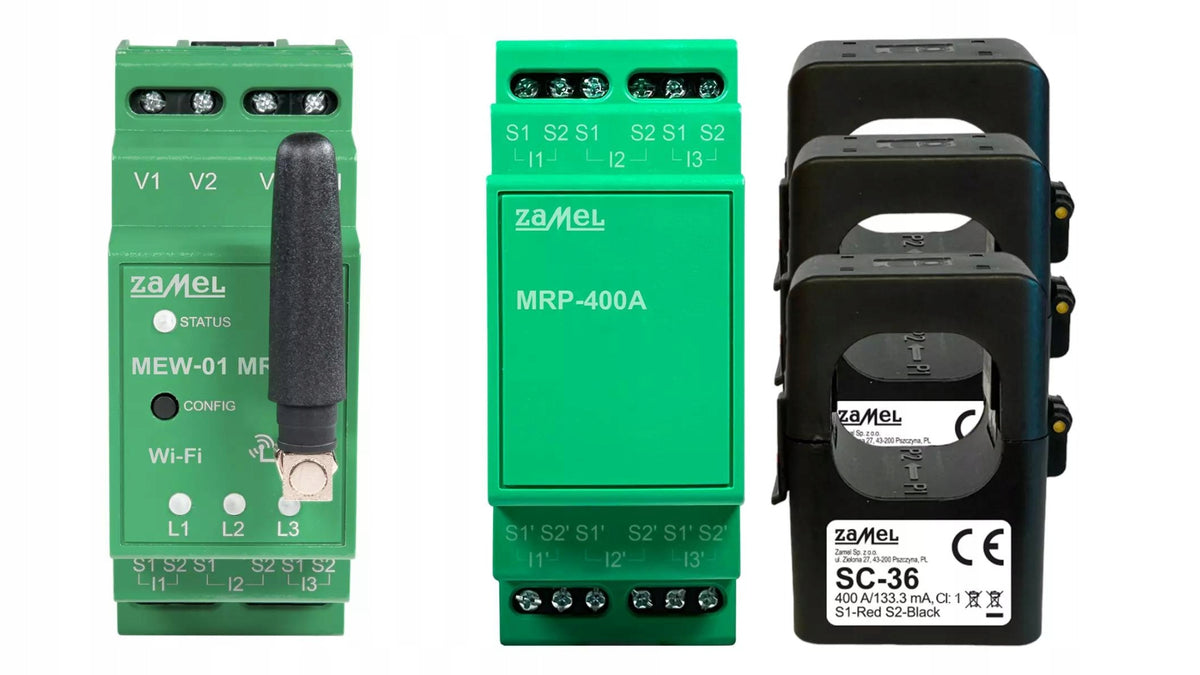 Energy measuring set SUPLA 400A monitor MEW-01MRP + module MRP-400 ZAMEL