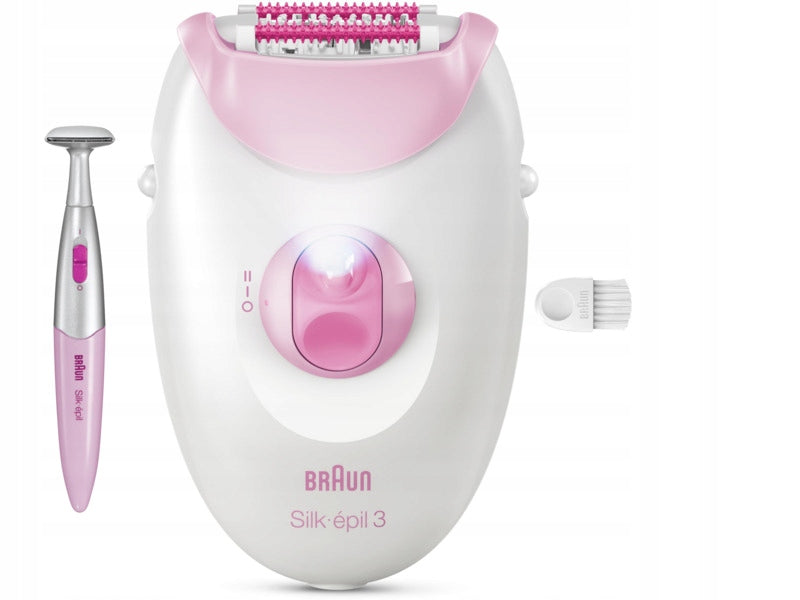 Epilator BRAUN Silk-epil 3 3-202 Bikini Legs White-pink