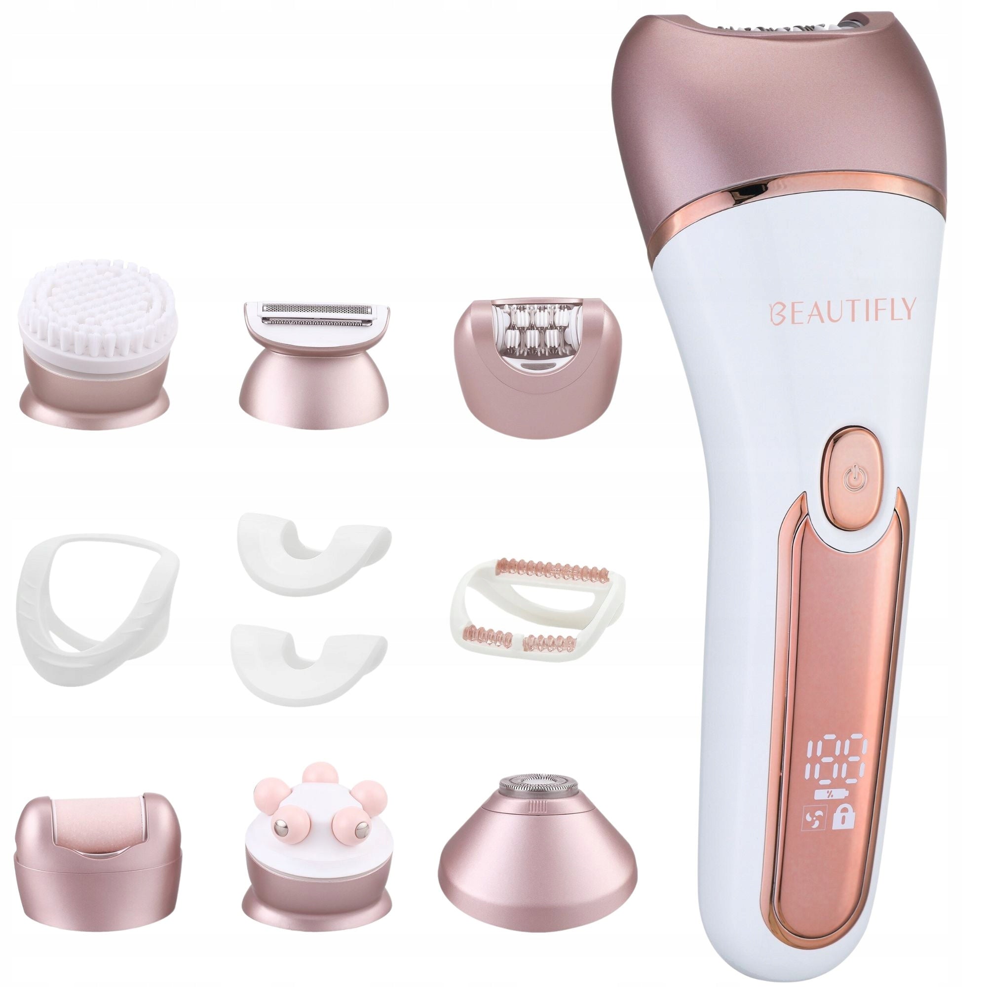 Epilator Beautifly Beauty Silk Rechargeable Tweezers 4 Overlays White