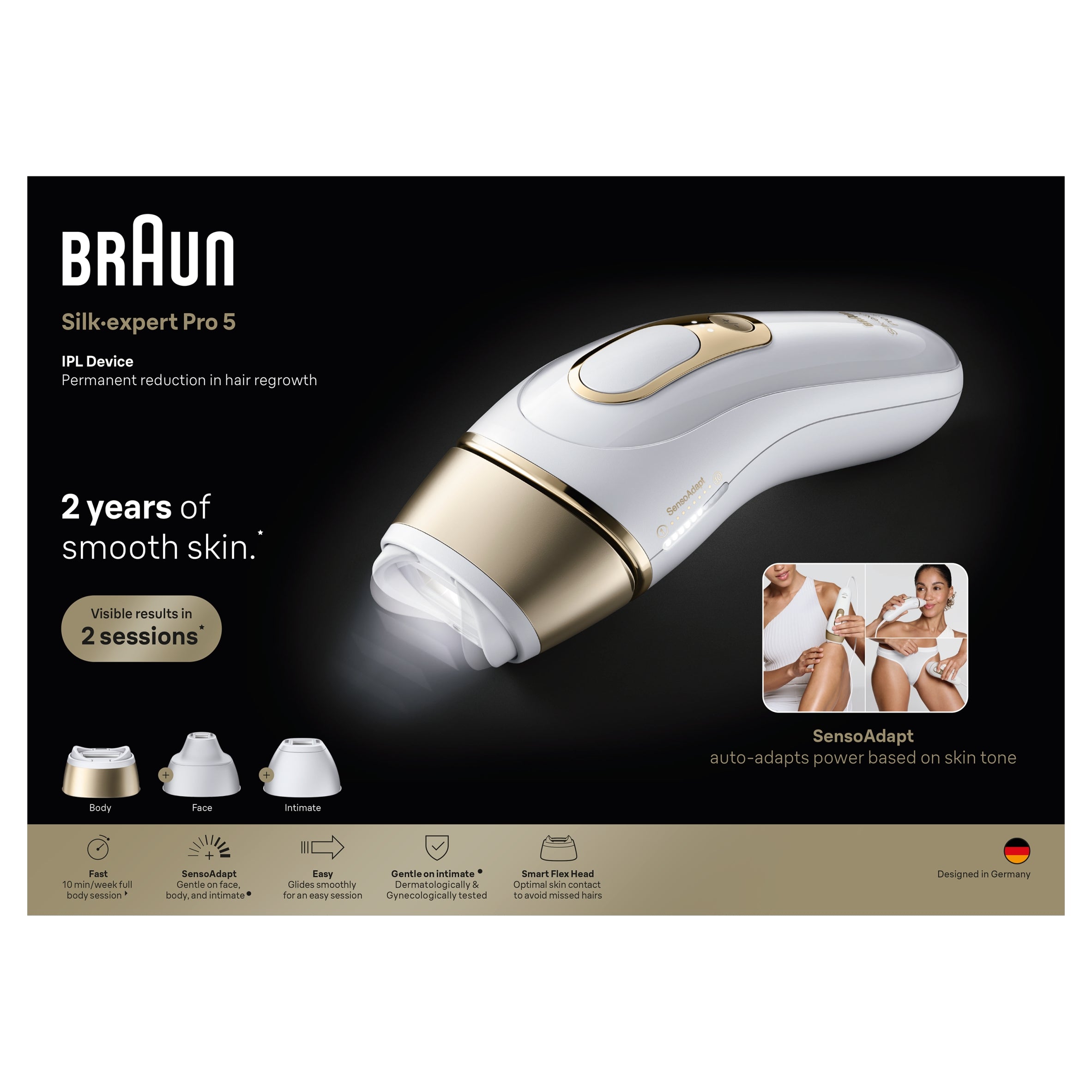 Epilator Braun IPL PL5351 Silk-expert Pro 5 White and gold Manufacturer code 8700216938051
