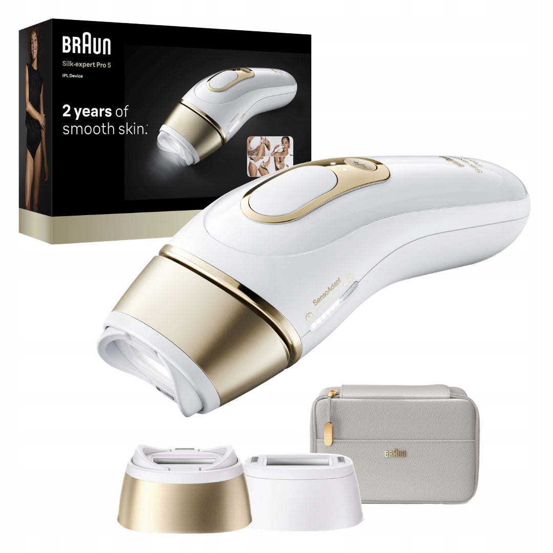 Epilator Braun IPL Silk expert Pro 5 for Hair Removal at home +FREEBIE Brand Braun
