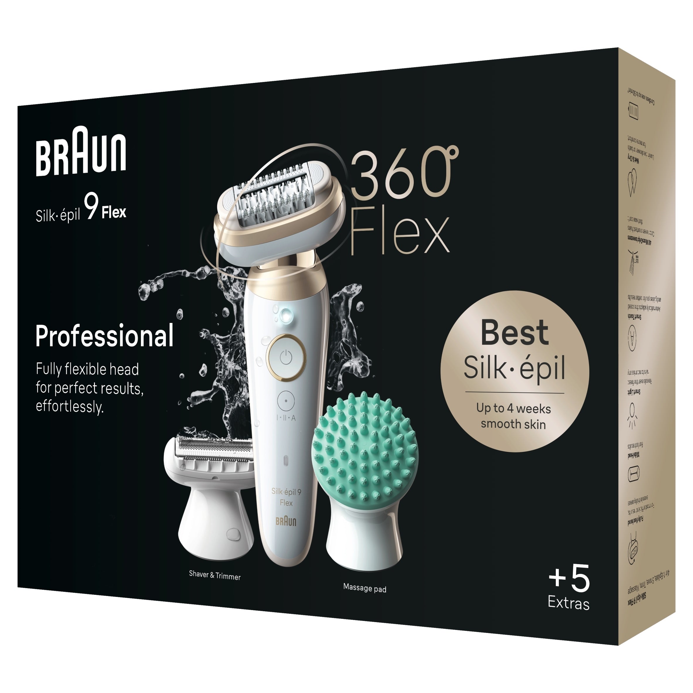 Epilator Braun SES9-071 3D GLD BOX MN White and gold Brand Braun