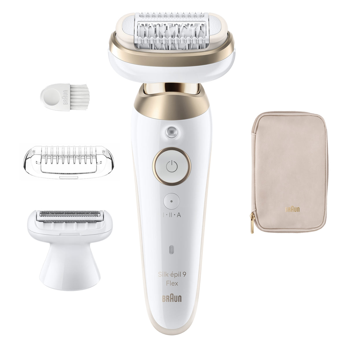 Epilator Braun Silk epil 9 Flex 9-030 Golden Wet&Dry wet 40 tweezers Brand Braun