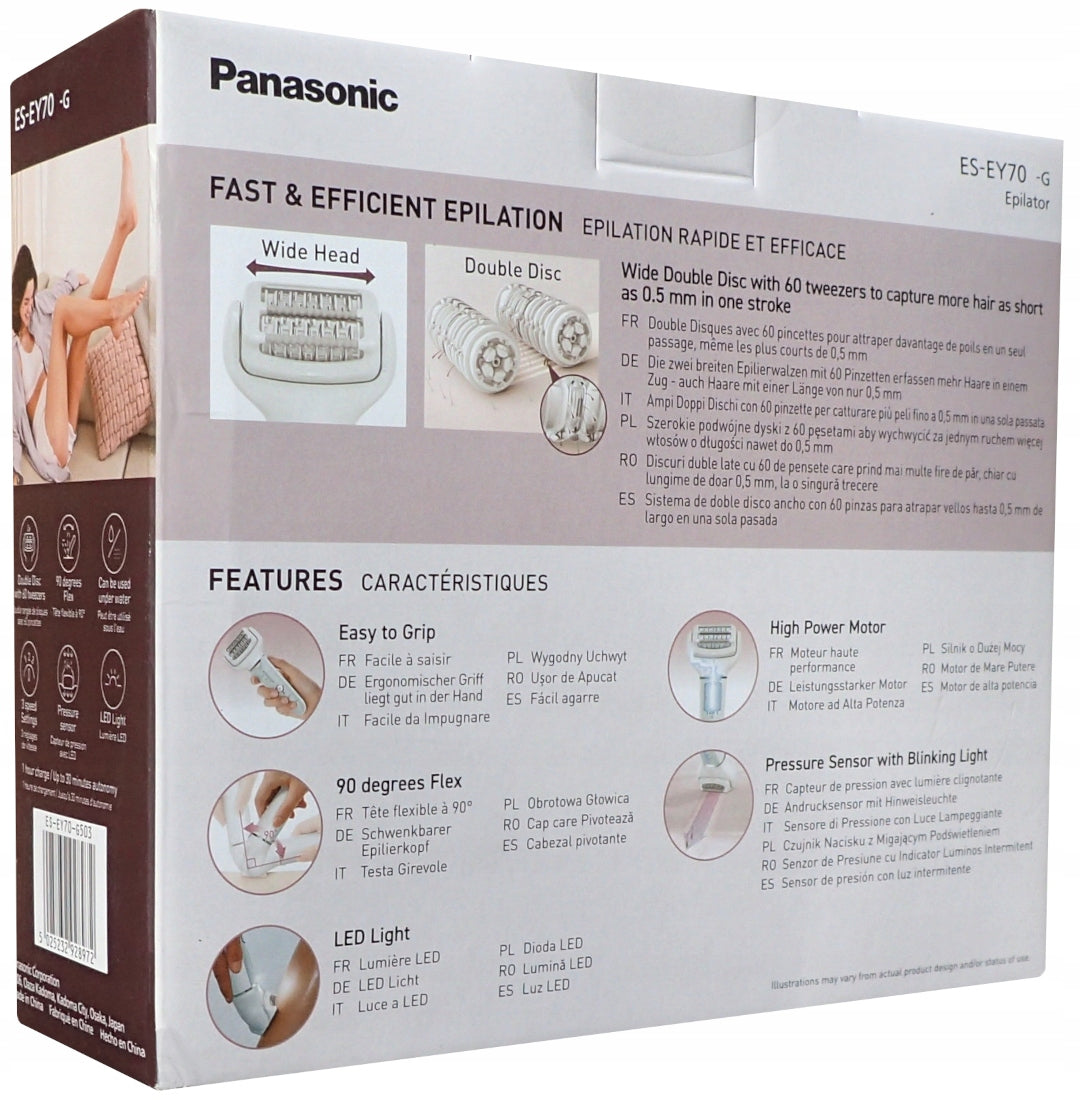 Epilator Cordless Shaver for Bikini Legs Panasonic ES-EY70 +5 Accessories Packaging status original