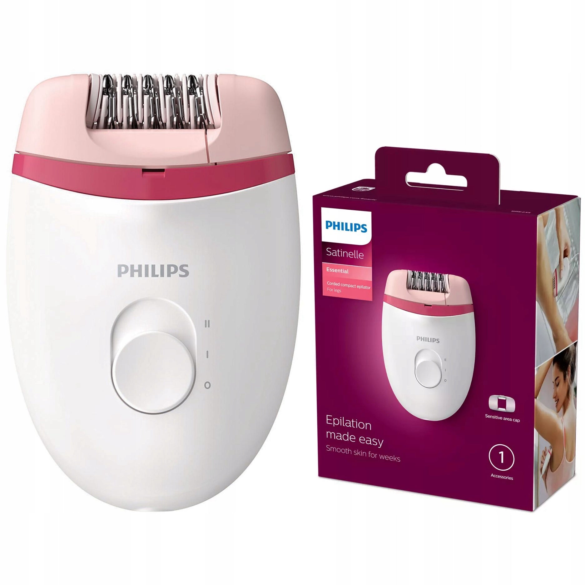 Epilator Hair removal machine Philips Satinelle Essential BRE235/00