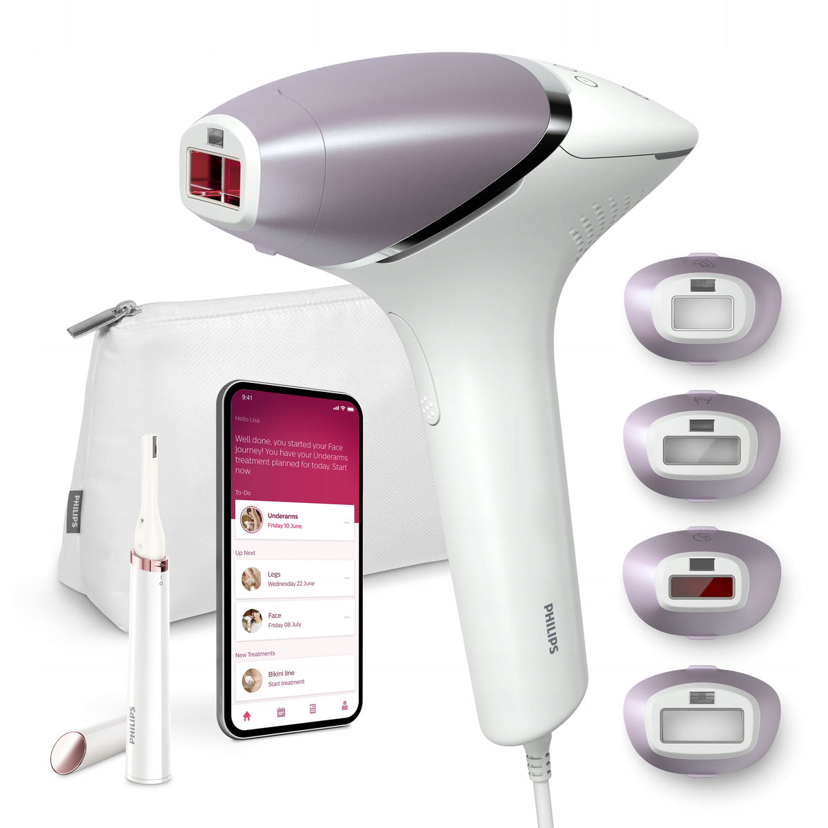 Epilator IPL Philips Lumea 8000 4 caps + pencil trimmer BRI949/00