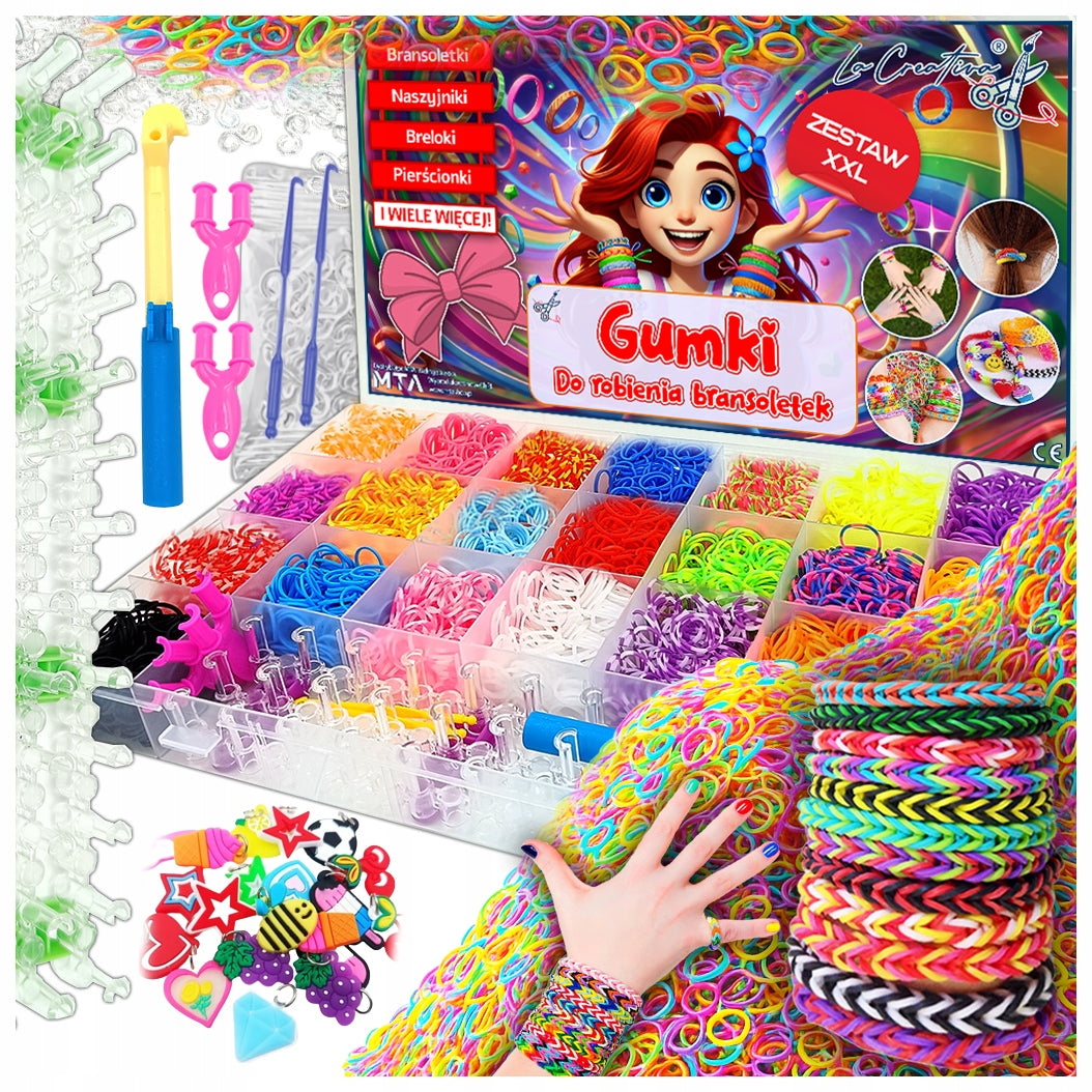 Erasers Eraser For Making Bracelets 12000+ el XXL rubber band set FOR CHILDREN