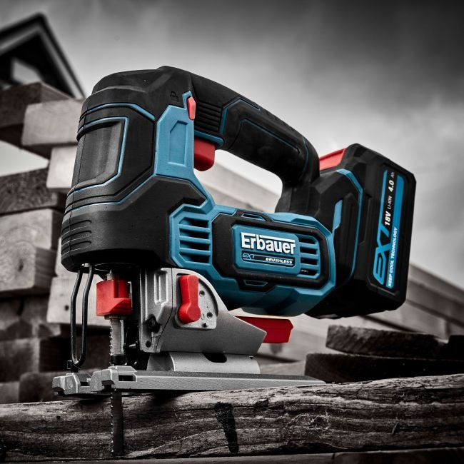 Erbauer 18-Volt 750-Watt Cordless Jigsaw with 4,0 Ah Battery Brand Erbauer