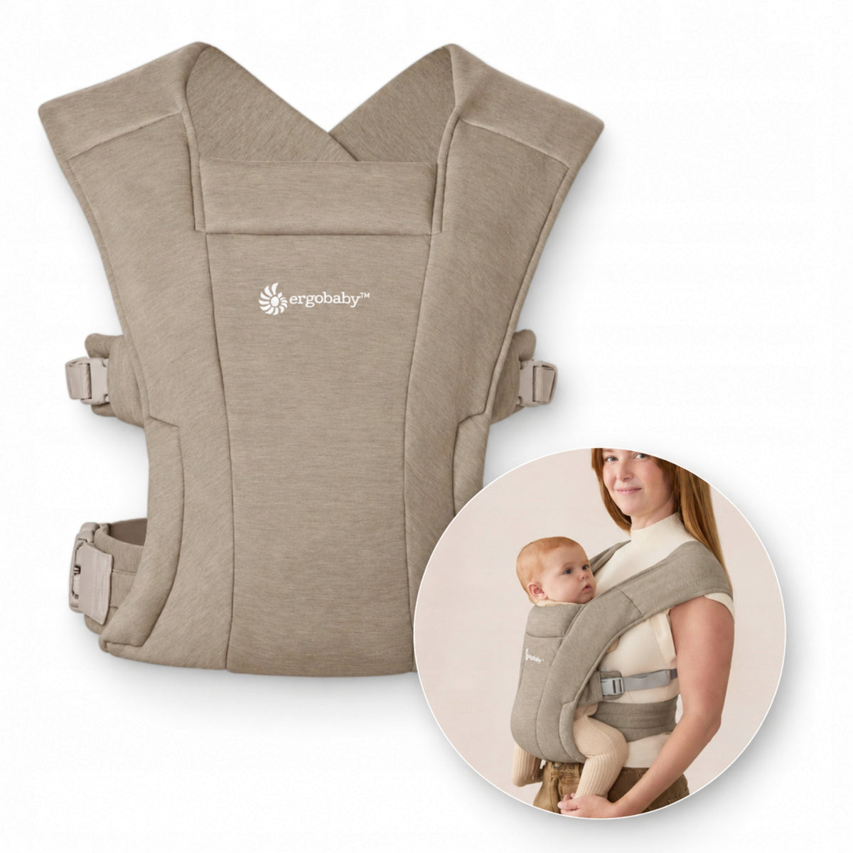 Ergonomic Carrier Ergobaby Embrace for newborn 0-12m Olive