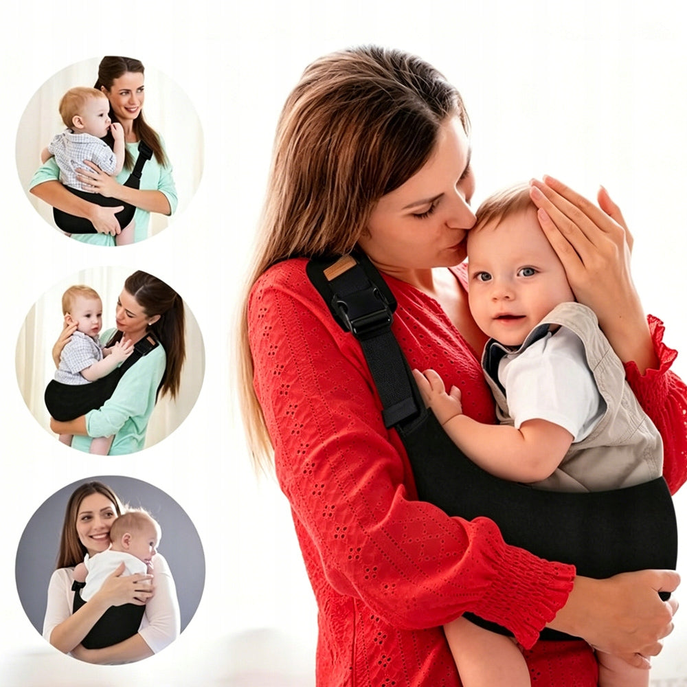 Ergonomic Carrier for Children Cotton Adjustable 15kg Black Packaging status original
