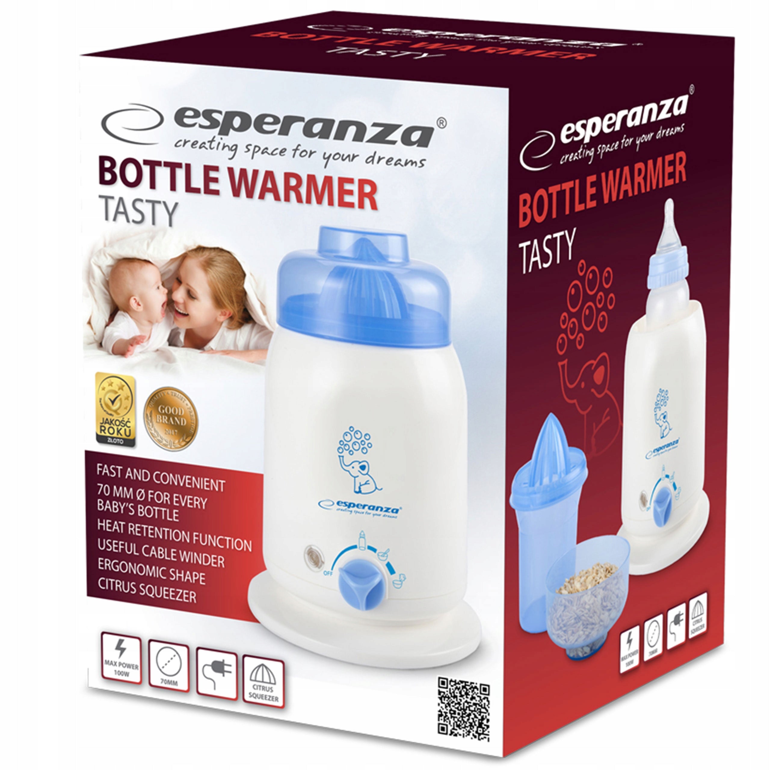 Esperanza Bottle warmer Tasty Esperanza Manufacturer code EKB001