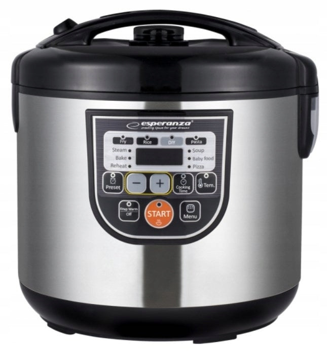 Esperanza Multicooker Cooking Mate 860W 11 Functions LCD Silver & Black