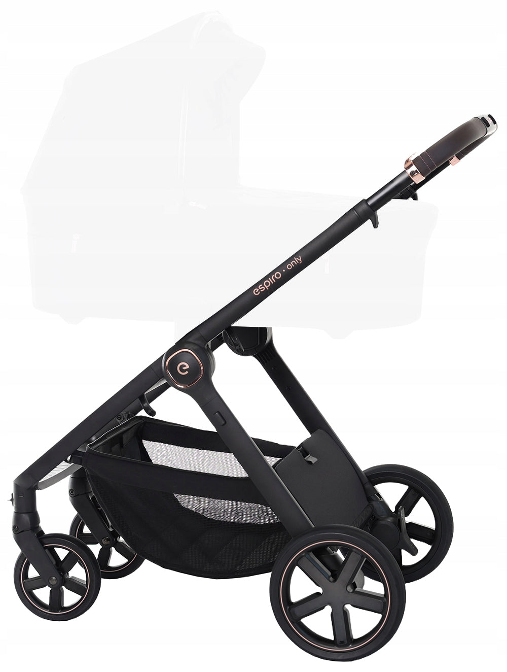 Espiro Only 2025 Deep Stroller 410 Stylish Black Manufacturer code 5905683801225