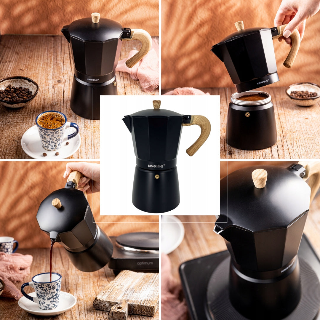 Espresso Cafeteria Pressure Cafeteria KINGHOFF 600ml 12 cups KH-1888 Packaging status original