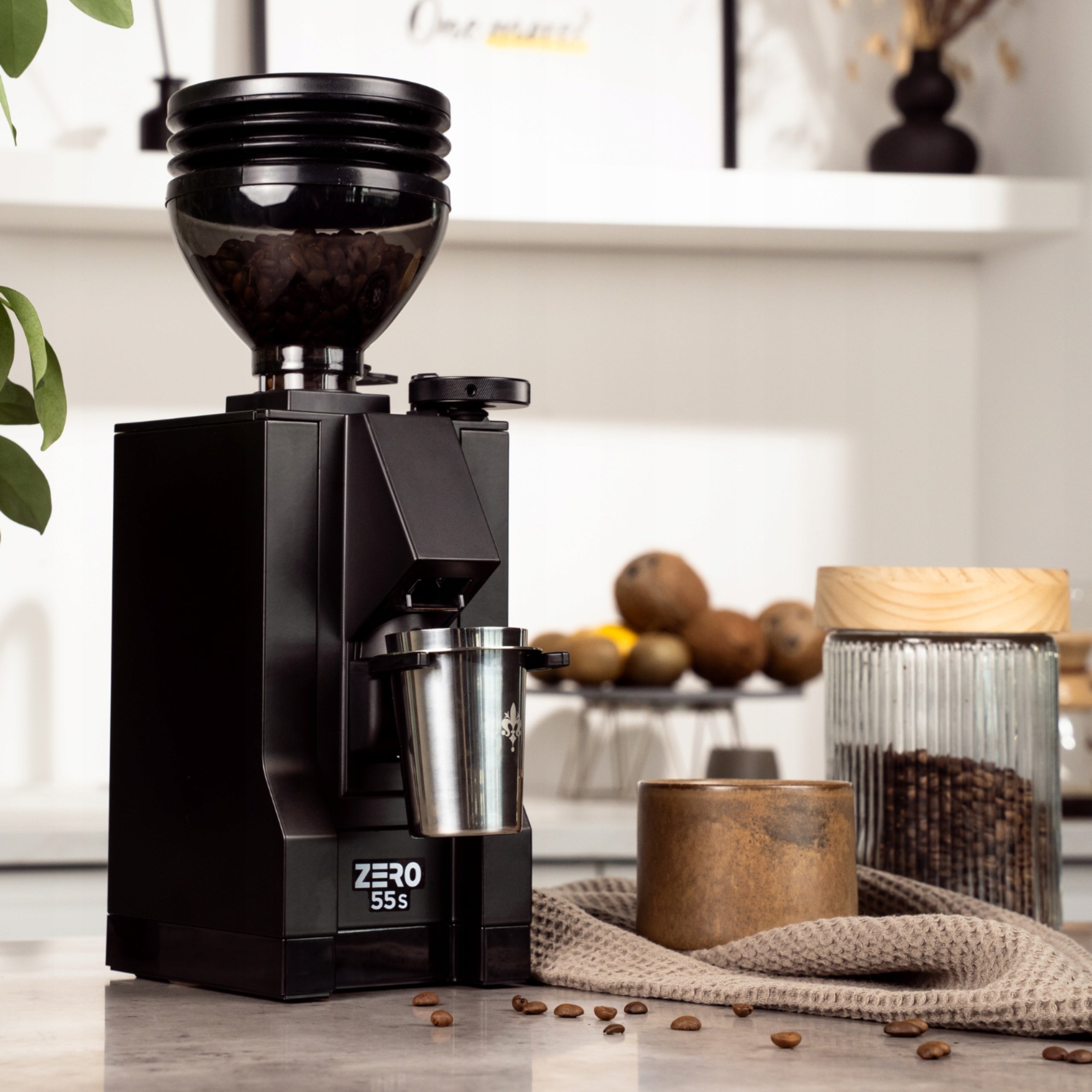 Espresso Coffee Grinder Eureka Mignon Zero 55s 15BL Incandescent Matte Black Brand Eureka