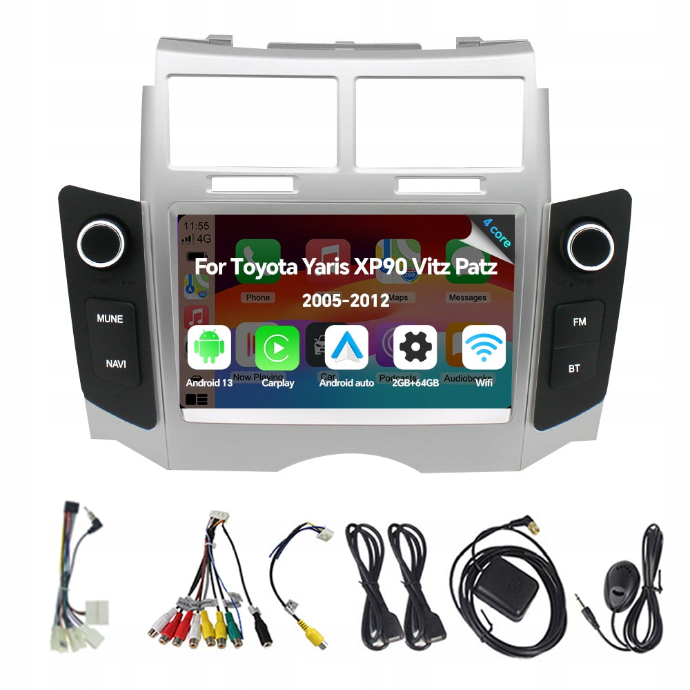 Eunavi Android Car Radio For Toyota Yaris XP90 Vitz Platz 2005-2011 2G 64G