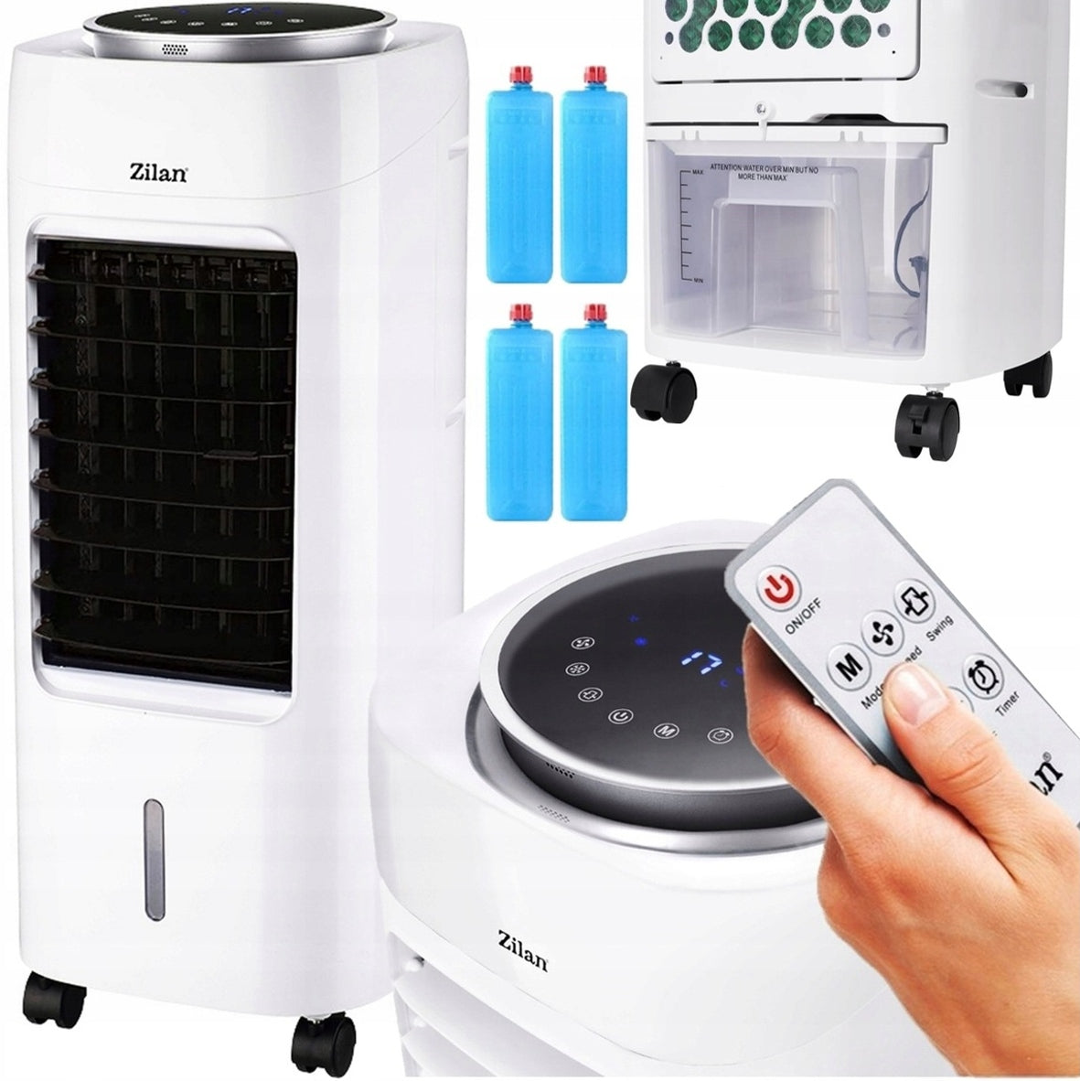 Evaporative water air conditioner Zilan Alaska Zone 7L 65W with remote control