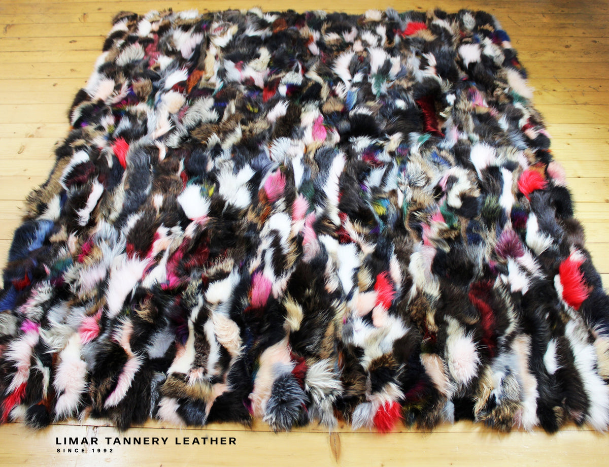 Exclusive, natural bedspread and LISA fur rug Brand Limar Tannery Leather