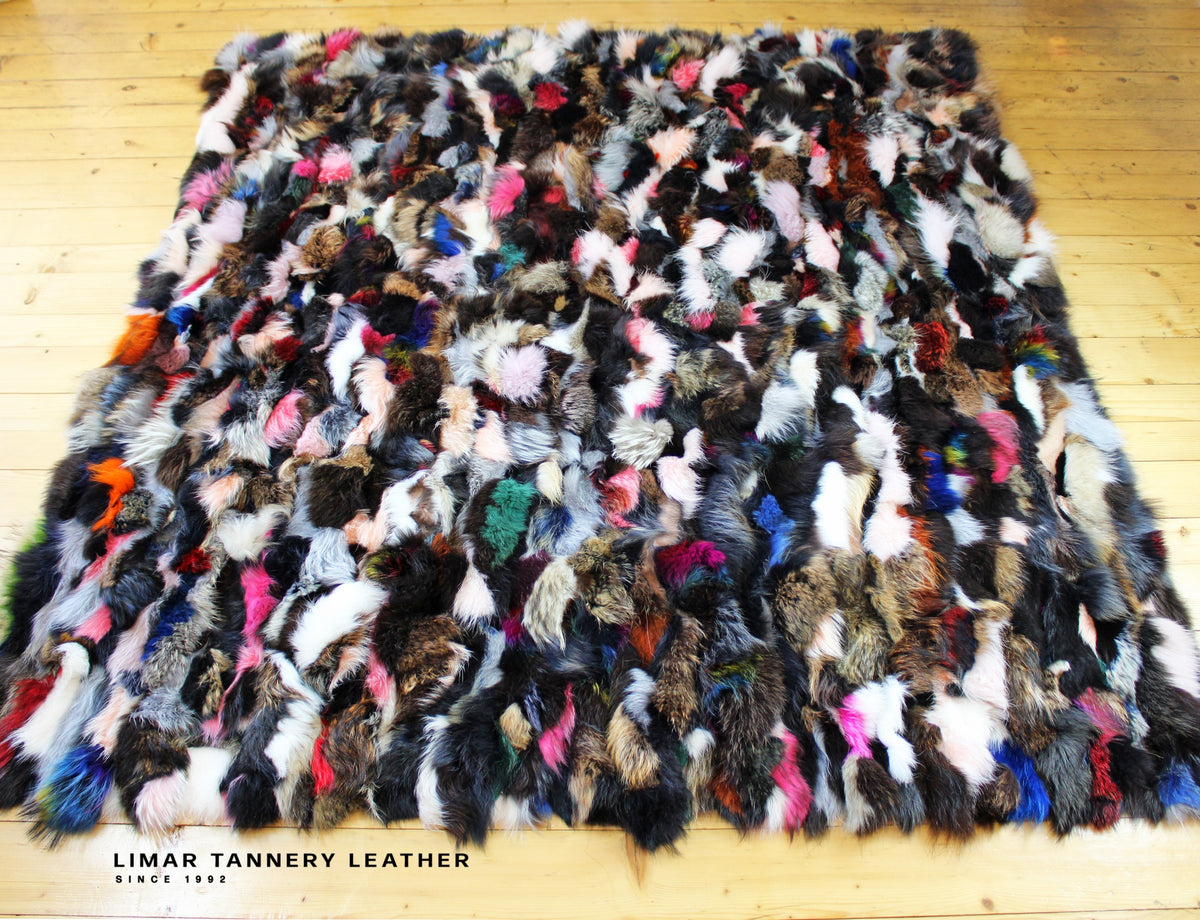Exclusive, natural bedspread and LISA fur rug Color other