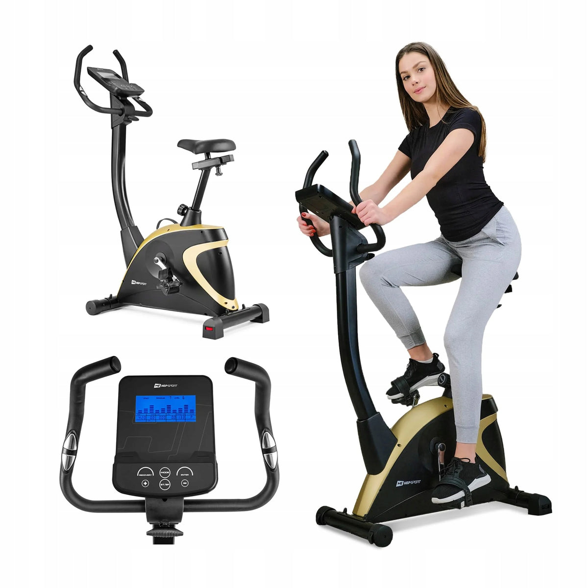 Exercise Bike Electromagnetic Vertical Stationary Bike