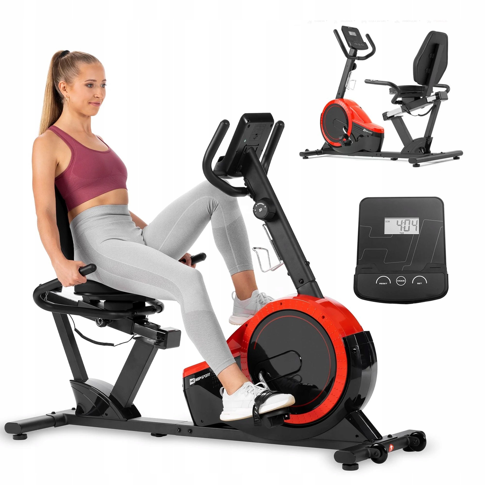 Exercise Bike Magnetic Horizontal Reclining Bike Stationary Pulse
