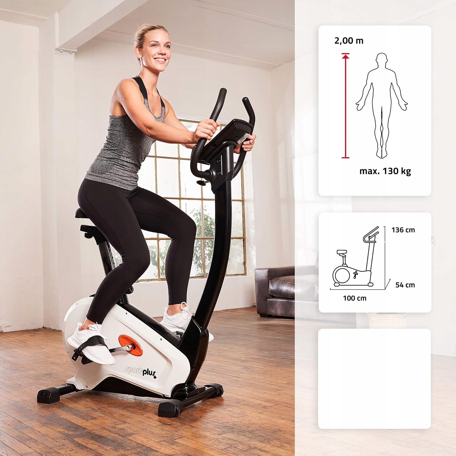 Exercise Bike SportPlus SP-HT-9800-iE 24 Resistance Levels 130 kg 240W Manufacturer code SP-HT-9800-iE