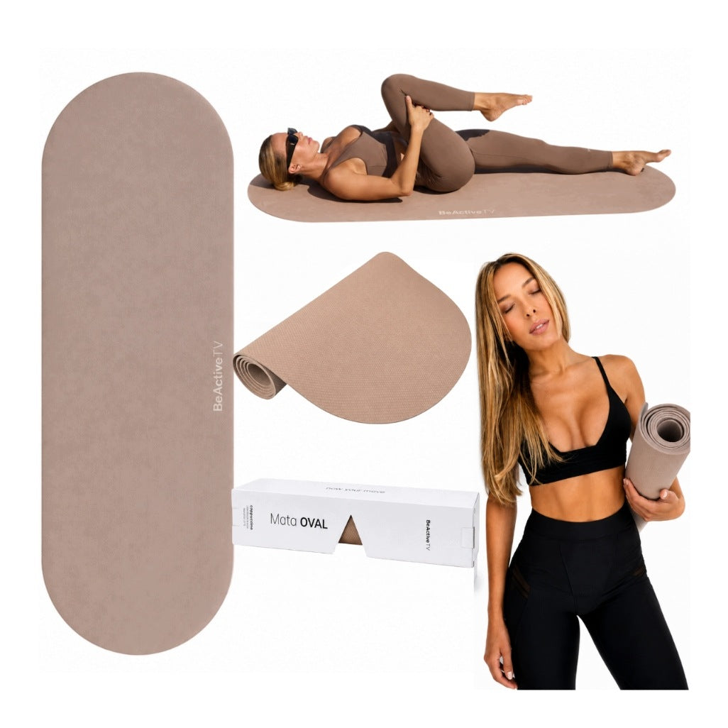 Exercise Mat Non-Slip Oval 181x61 cm PREMIUM Yoga & Pilates