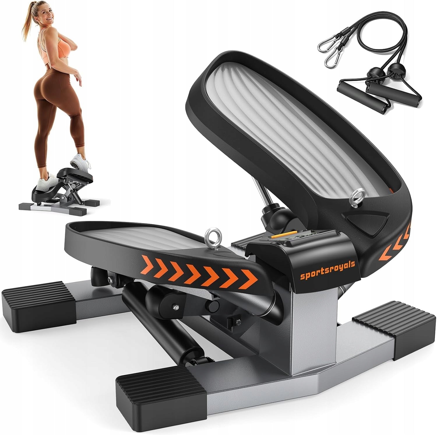 Exercise Stepper Fitness Aerobic Twisted with Cables Adjustable 16 Modes Manufacturer code Sportsroyals01
