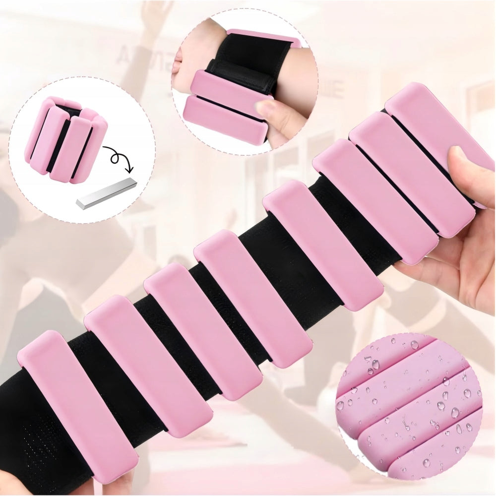 Exercise Weights Adjustable Silicone Women's 2x 0,9 kg Pink Packaging status original