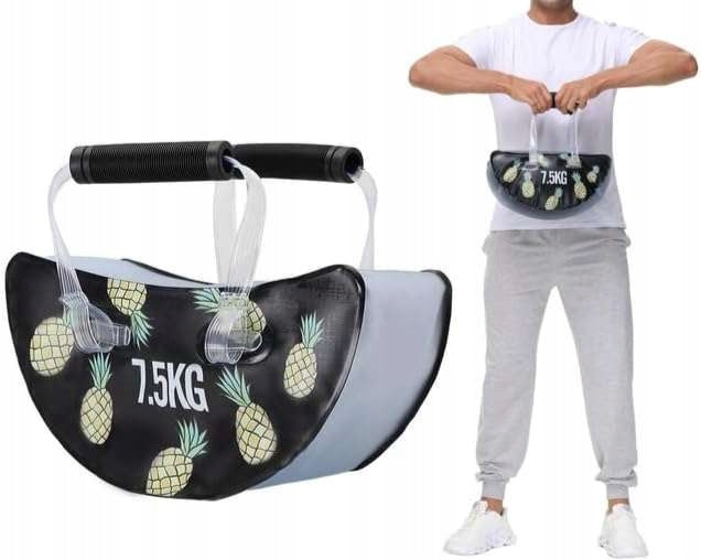 Exercise Weights Water Bag 7,5kg Hiking Black Pattern Pineapple