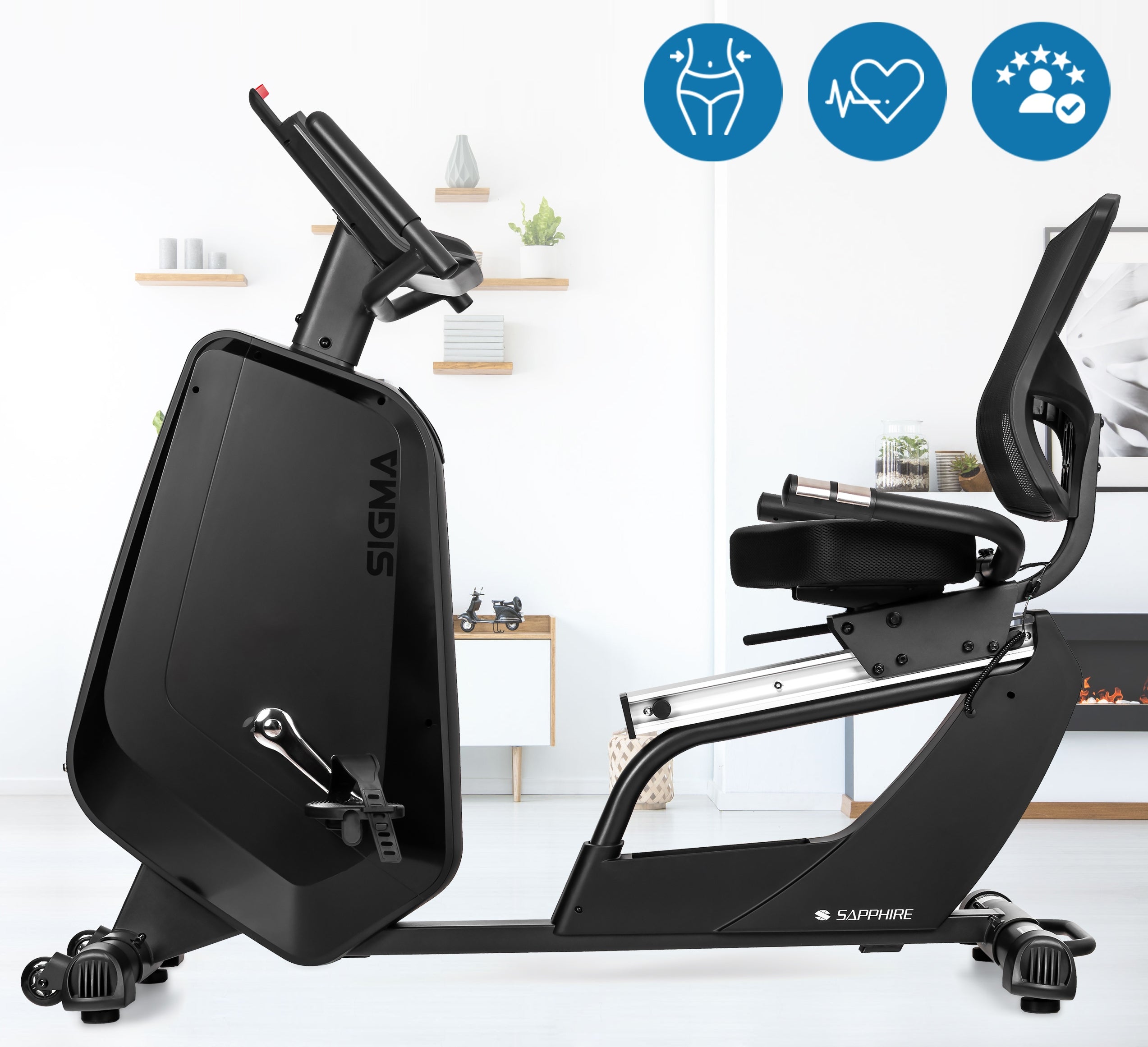 Exercise bike HORIZONTAL SIGMA ELECTROMAGNETIC STATIONARY BIKE 150kg Manufacturer code 5903228922190
