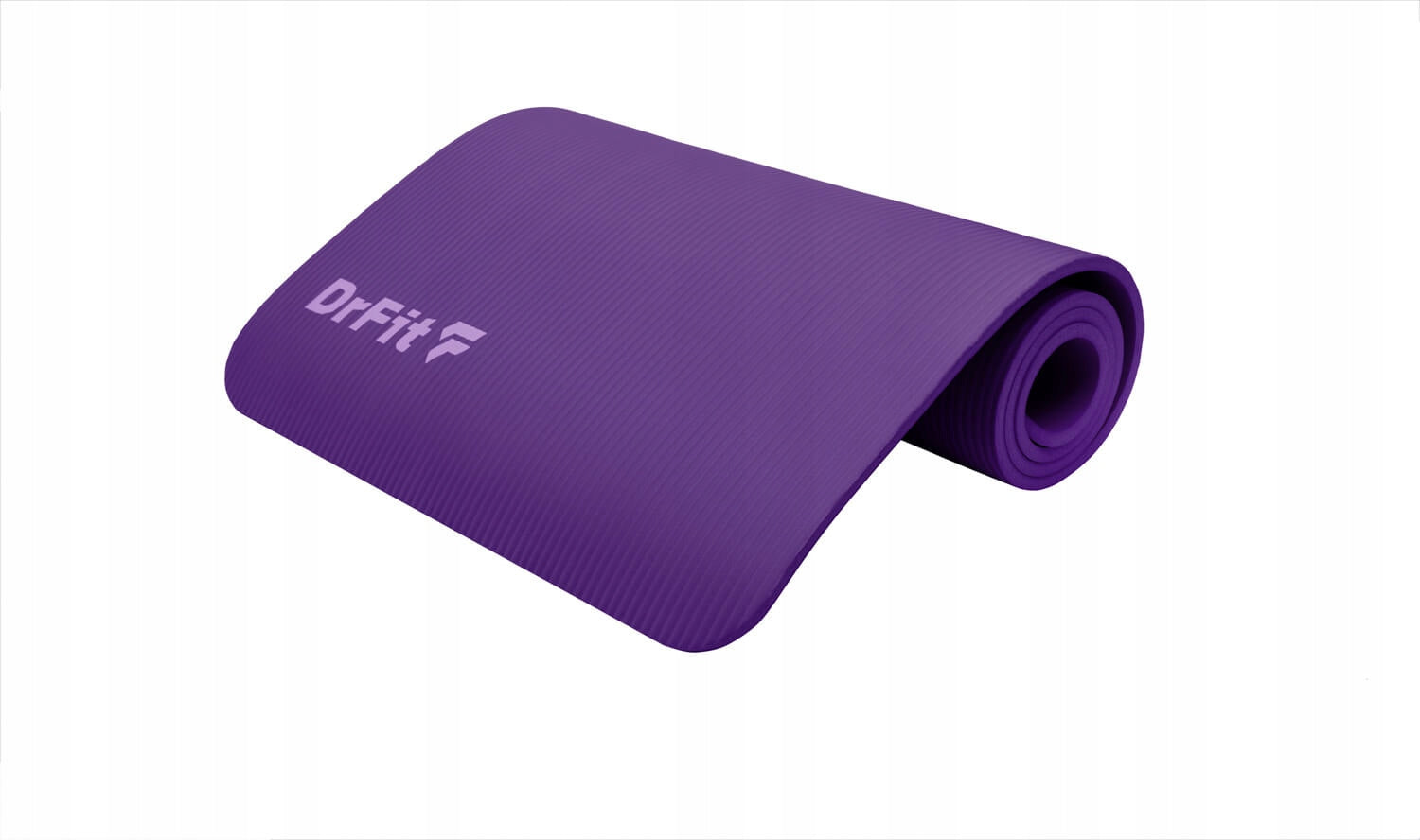 Exercise mat DrFit 180x60x1 cm purple/yoga pilates + cover