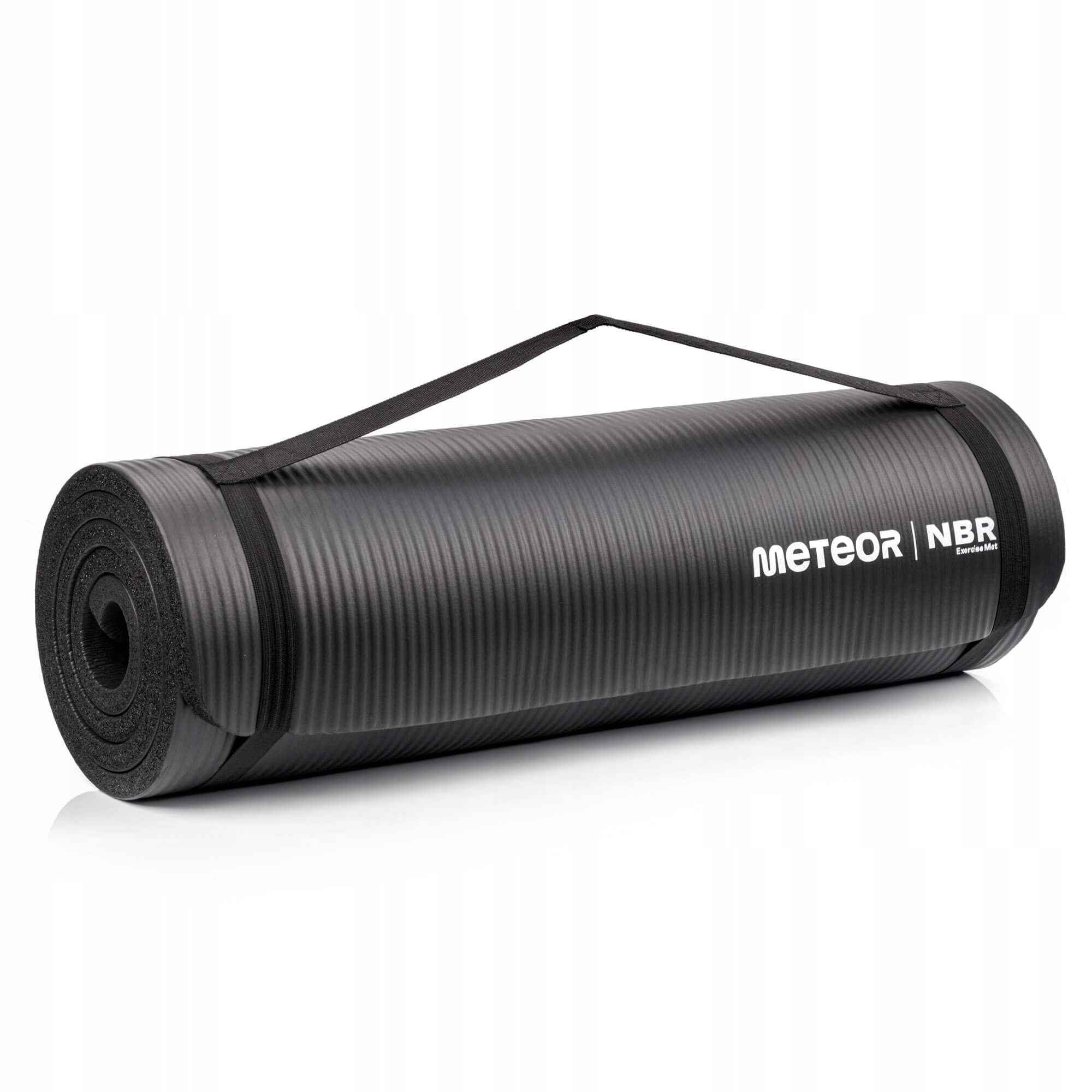 Exercise mat thick NBR training yoga fitness handle Meteor 182 x 62 cm