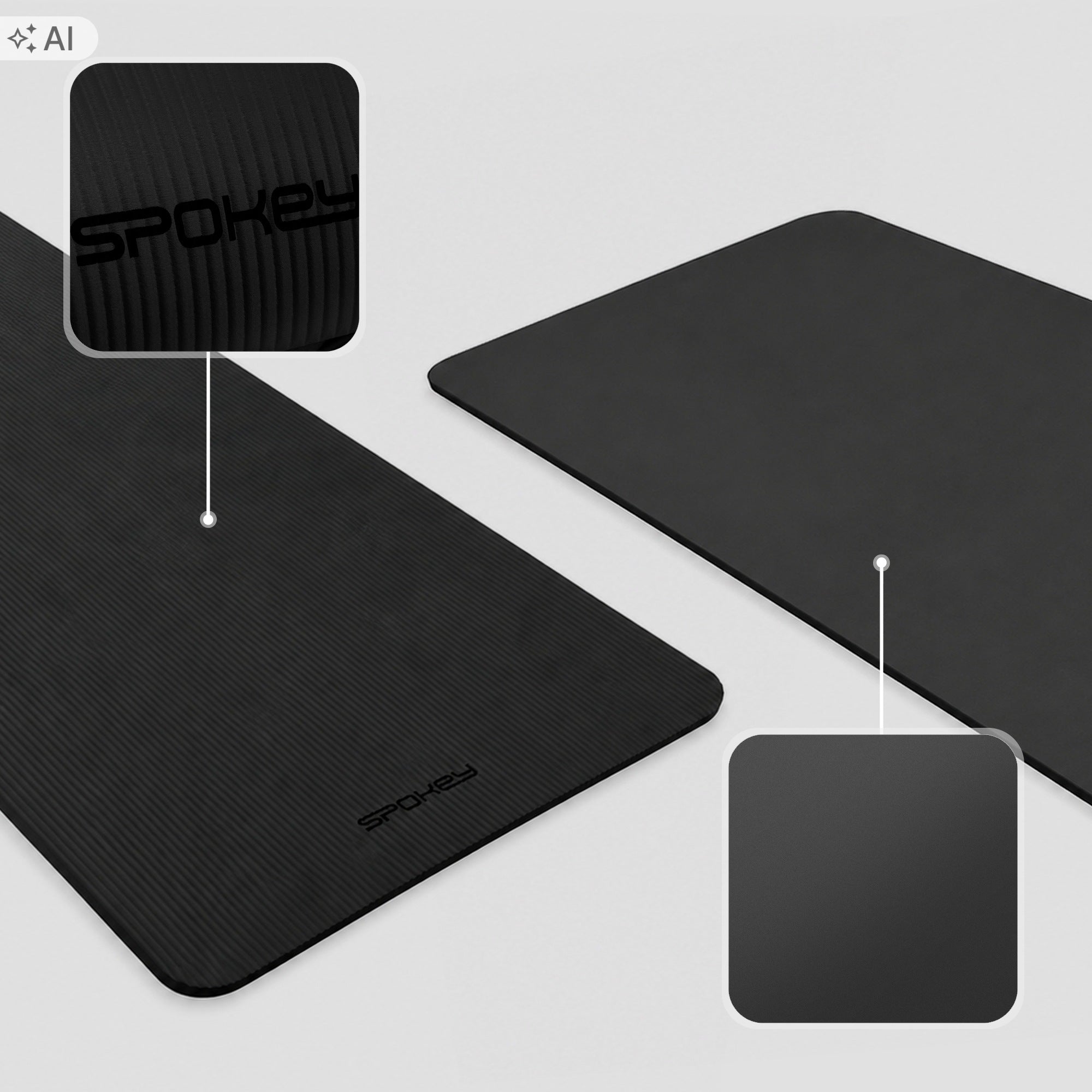 Exercise mat thick Yoga Gymnastic Training Fitness SOFTMAT 1,5 cm Brand Spokey