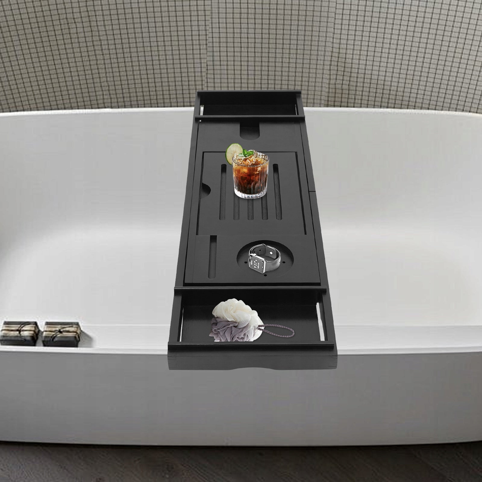 Expandable Bathtub Storage Rack Serving Table Tray 75-111cm Manufacturer code JJTKVL-002000